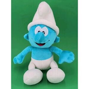 2008 Peyo Talking Clumsy Smurf Plush 9" Works